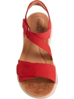 Cobb Hill Size 9M Fiah Leather Women's Sandals Red New